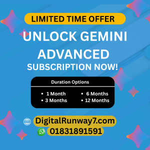 Gemini Advanced – Access Google’s GPT-4 Level AI | Fast Delivery | Best Price BD