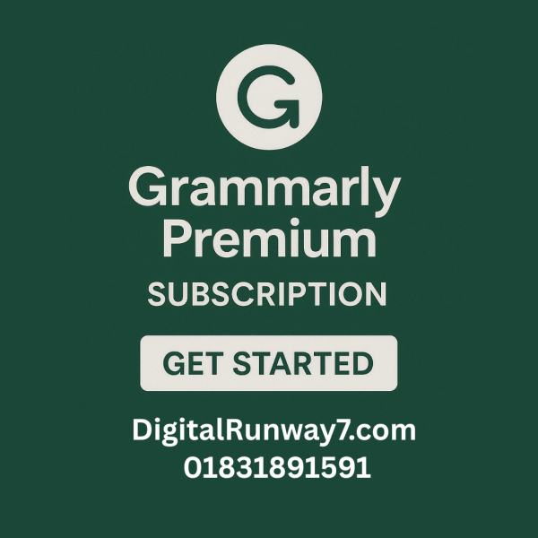 Grammarly Premium Subscription – Instant Access via Email & Password | Use on Any Device | Best Price in BD